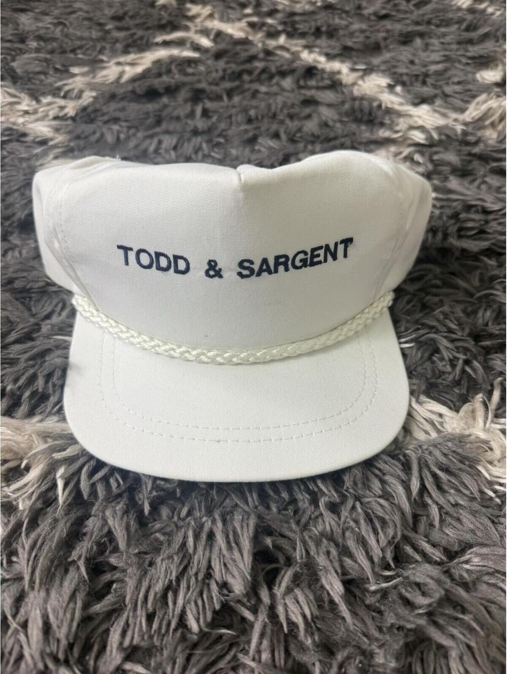 Vintage 90s Trucker Hat La Mode Cap White SnapBack Todd & Sargent USA Made